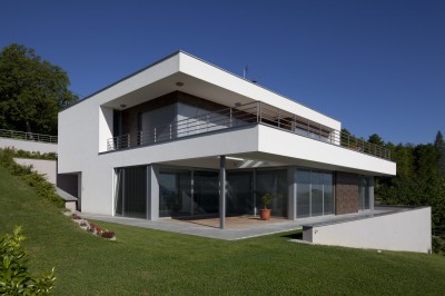 maison moderne à toit plat